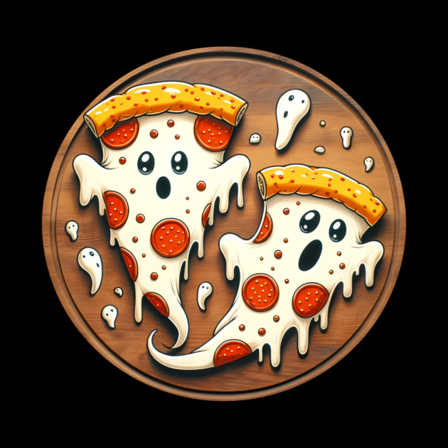 Funny Pizza Ghost Halloween by logiamerch