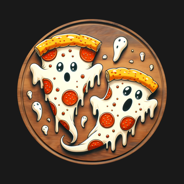Funny Pizza Ghost Halloween by logiamerch