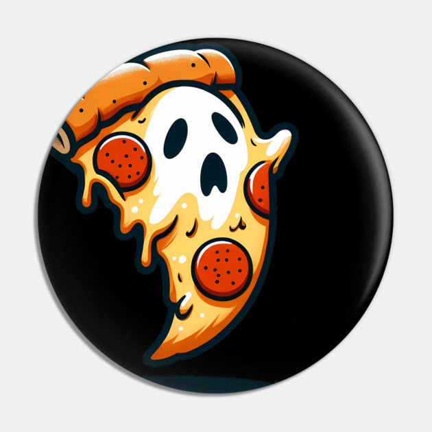 Funny Pizza Ghost Halloween Pin by logiamerch