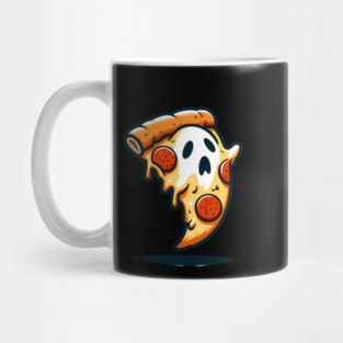 Funny Pizza Ghost Halloween Mug