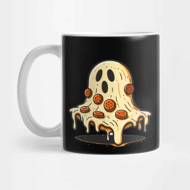 Funny Pizza Ghost Halloween by logiamerch