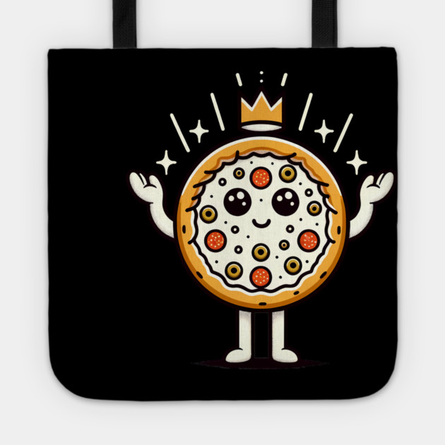 Funny Pizza king, Pizza Lover Tote by logiamerch