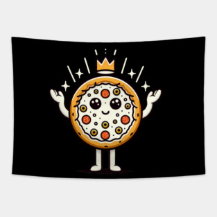 Funny Pizza king, Pizza Lover Tapestry
