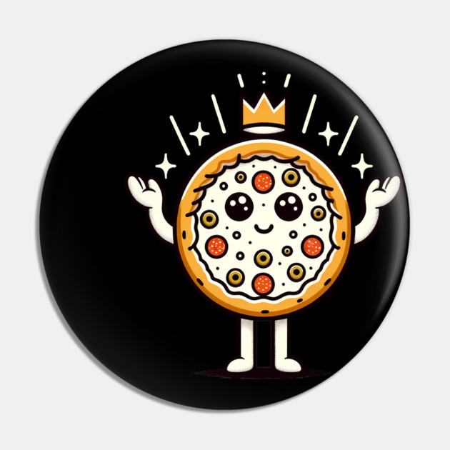 Funny Pizza king, Pizza Lover Pin by logiamerch