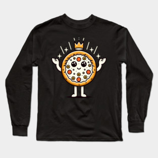 Funny Pizza king, Pizza Lover Long Sleeve T-Shirt
