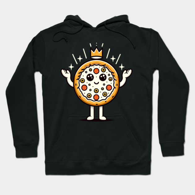 Funny Pizza king, Pizza Lover Hoodie by logiamerch