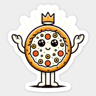 Funny Pizza king, Pizza Lover Sticker
