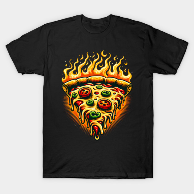 Faming Hot Spicy Pizza Lover T-Shirt by logiamerch