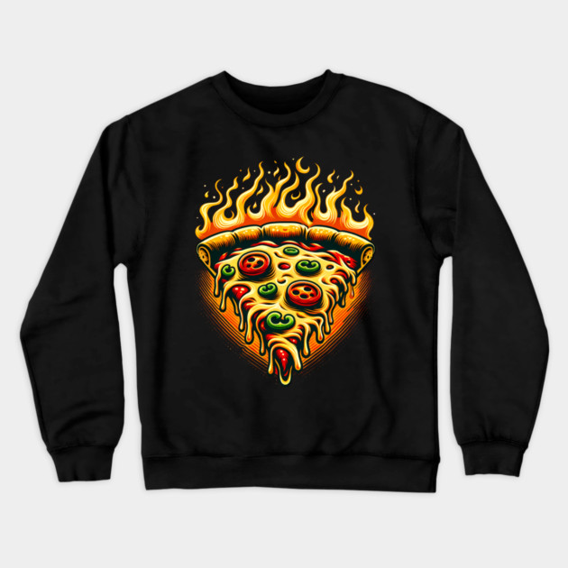Faming Hot Spicy Pizza Lover Crewneck Sweatshirt by logiamerch