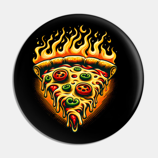Faming Hot Spicy Pizza Lover Pin by logiamerch