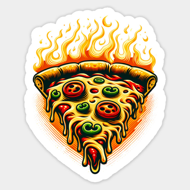 Faming Hot Spicy Pizza Lover Sticker by logiamerch