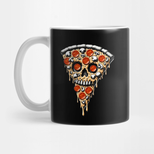 Pizza Skull Face, Funny Pizza Lover, Halloween by logiamerch