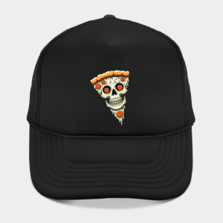 Pizza Skull Face, Funny Pizza Lover, Halloween Hat