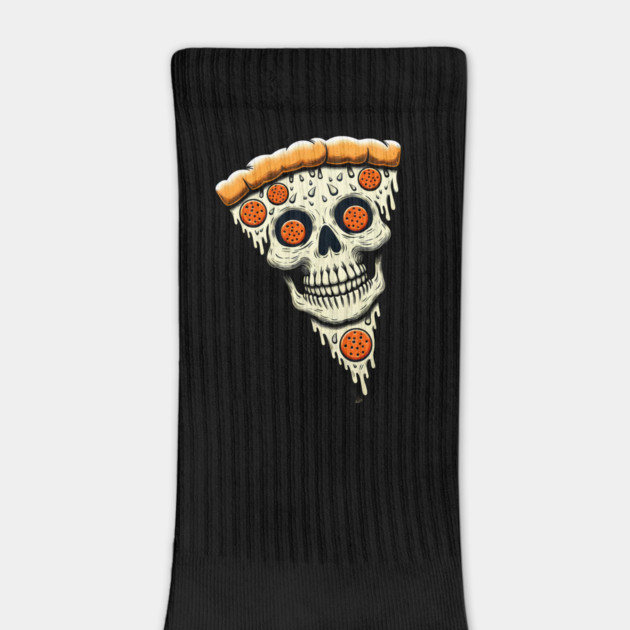 Pizza Skull Face, Funny Pizza Lover, Halloween by logiamerch