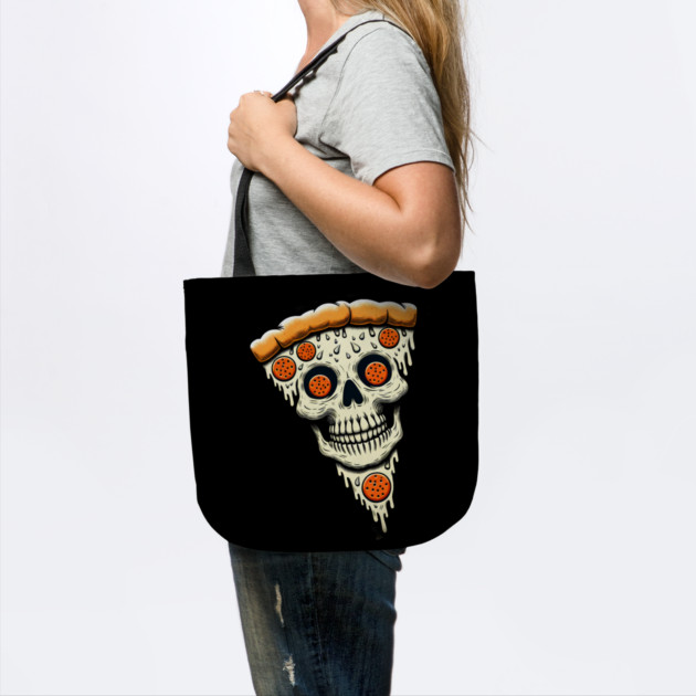 Pizza Skull Face, Funny Pizza Lover, Halloween by logiamerch