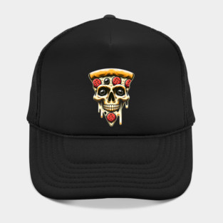 Pizza Skull Face, Funny Pizza Lover, Halloween Hat