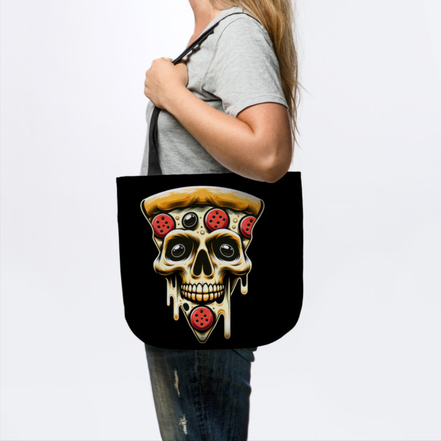 Pizza Skull Face, Funny Pizza Lover, Halloween by logiamerch