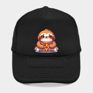 Cute Sloth with a Slice of Pizza Hat