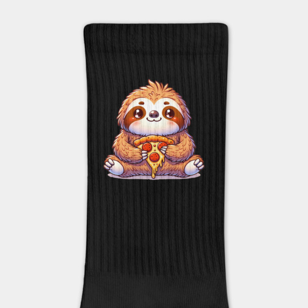 Cute Sloth with a Slice of Pizza by logiamerch