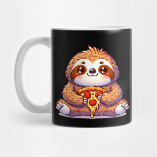 Cute Sloth with a Slice of Pizza Mug