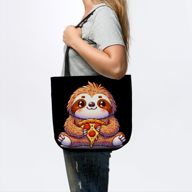 Cute Sloth with a Slice of Pizza by logiamerch