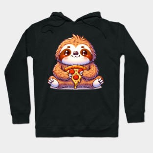 Cute Sloth with a Slice of Pizza Hoodie