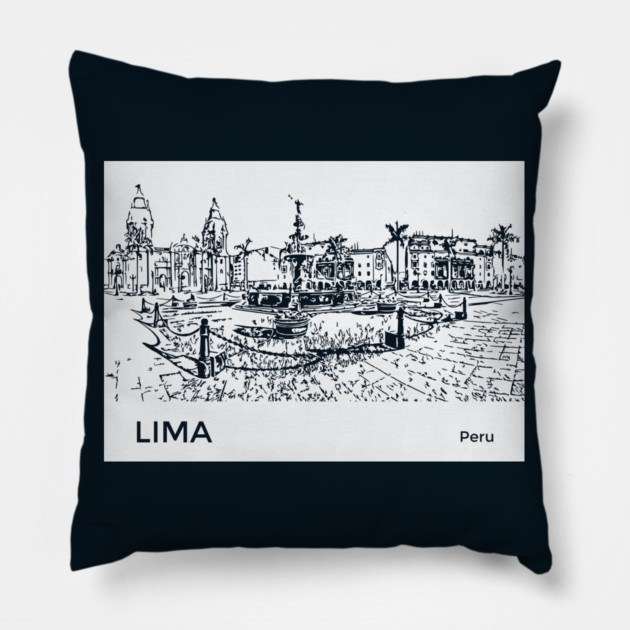 Lima Peru Pillow by Lakeric