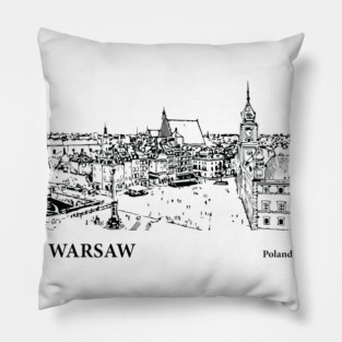 Warsaw Poland Pillow