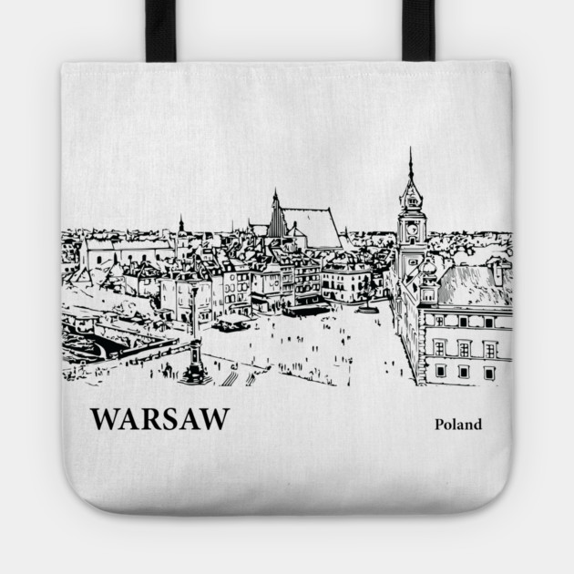 Warsaw Poland Tote by Lakeric
