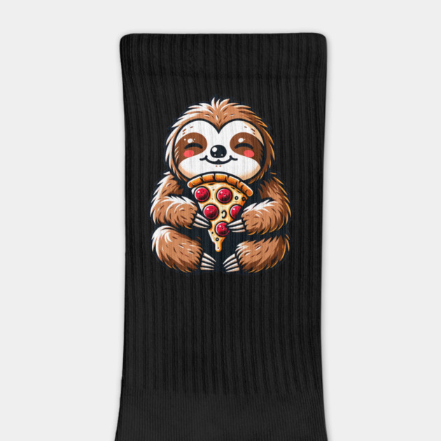 Cute Sloth with a Slice of Pizza by logiamerch