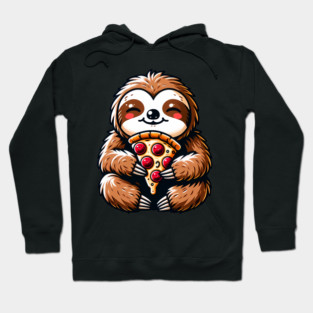 Cute Sloth with a Slice of Pizza Hoodie