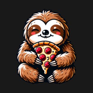 Cute Sloth with a Slice of Pizza T-Shirt