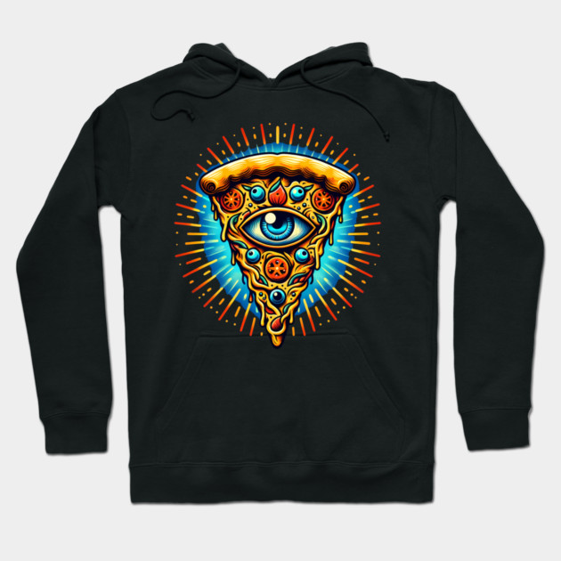 Dizza deity, Funny Pizza Lover Artwork Hoodie by logiamerch