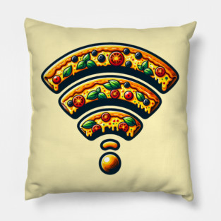 Pizza and Wifi, Funny Pizza Lover Pillow