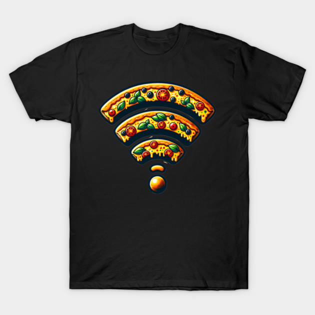 Pizza and Wifi, Funny Pizza Lover T-Shirt by logiamerch