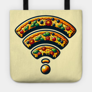 Pizza and Wifi, Funny Pizza Lover Tote
