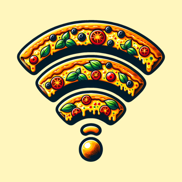 Pizza and Wifi, Funny Pizza Lover by logiamerch