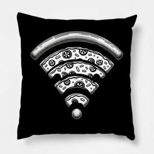 Pizza and Wifi, Funny Pizza Lover Pillow