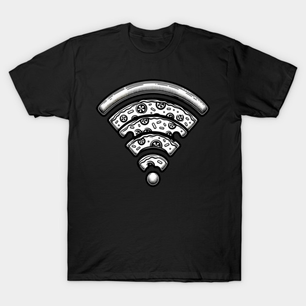Pizza and Wifi, Funny Pizza Lover T-Shirt by logiamerch