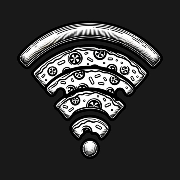 Pizza and Wifi, Funny Pizza Lover by logiamerch
