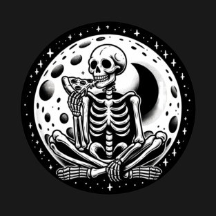 Skeleton enjoying a Slice of Pizza T-Shirt