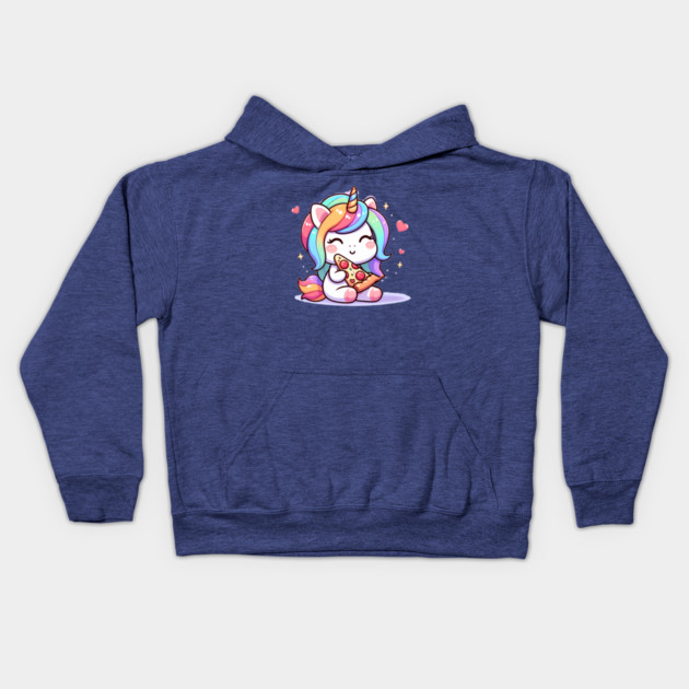 Pizza Unicorn Lover, Love Eating Pizza Kids Hoodie by logiamerch