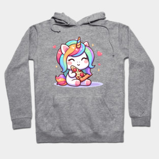 Pizza Unicorn Lover, Love Eating Pizza Hoodie
