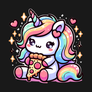 Pizza Unicorn Lover, Love Eating Pizza T-Shirt