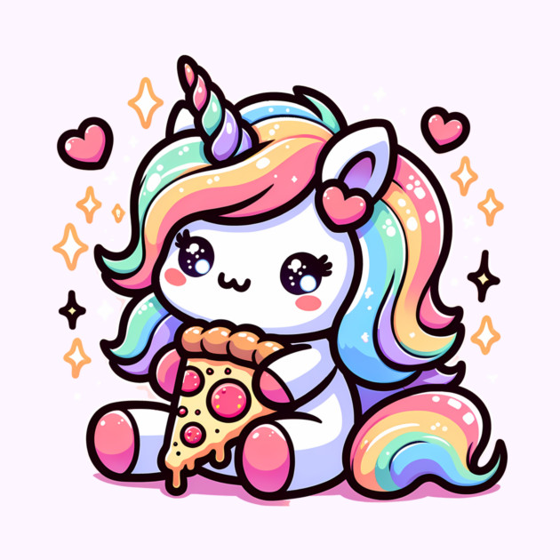 Pizza Unicorn Lover, Love Eating Pizza by logiamerch