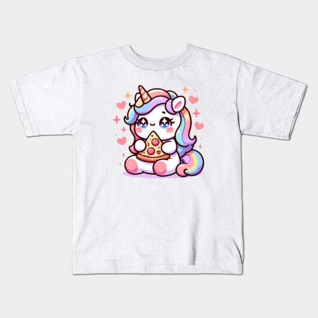 Pizza Unicorn Lover, Love Eating Pizza Kids T-Shirt by logiamerch