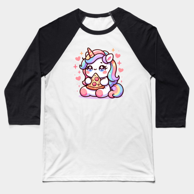Pizza Unicorn Lover, Love Eating Pizza Baseball T-Shirt by logiamerch