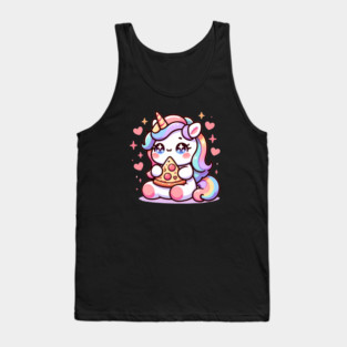 Pizza Unicorn Lover, Love Eating Pizza Tank Top