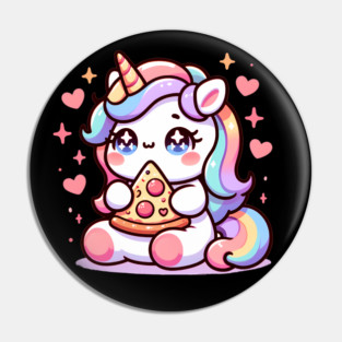 Pizza Unicorn Lover, Love Eating Pizza Pin