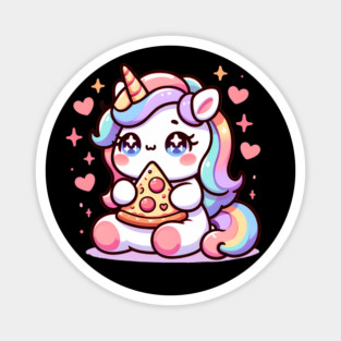 Pizza Unicorn Lover, Love Eating Pizza Magnet